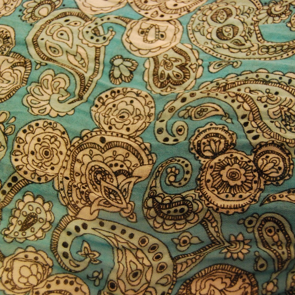 Blue Paisley and Mickey Disney Scarf